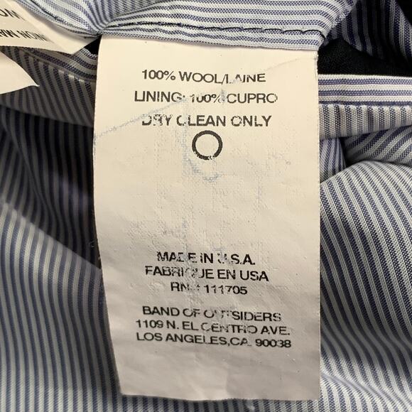 BAND OF OUTSIDERS Size 40 Regular Navy Grey Stripe Wool Notch Lapel Sport Coat - Picture 9 of 9